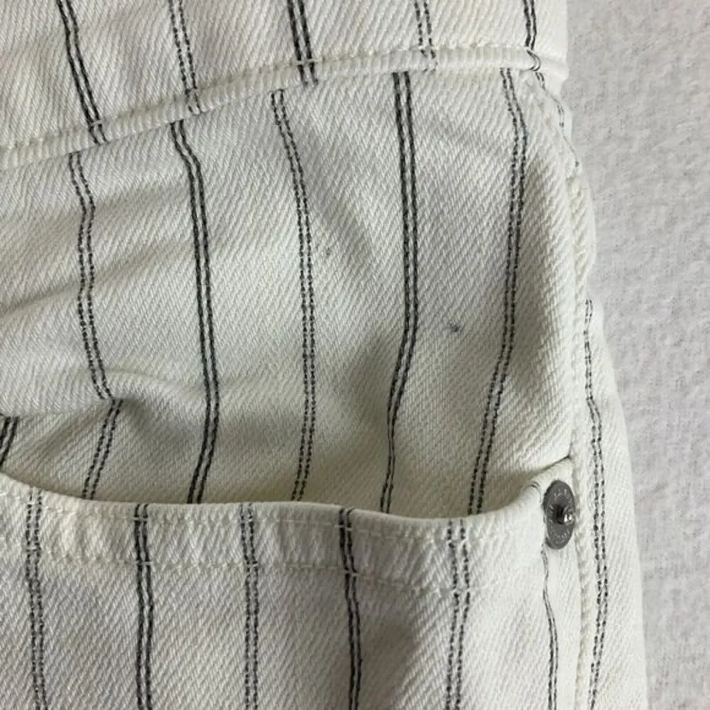 Citizens‎ of Humanity Rocket Crop High Rise Skinny Jean Womens 29 White Striped